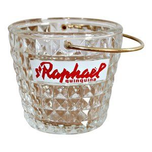1950s Vintage French  Glass Ice Bucket - St. Raphael Quinquina